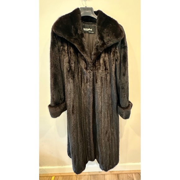 Lowenthal Black Glamour Mink Fur Coat Full Length Womens Elegant Luxury - Picture 6 of 6
